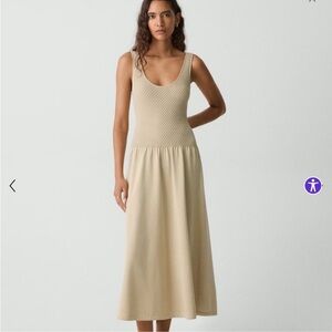 Theory Cream Sleeveless Dress